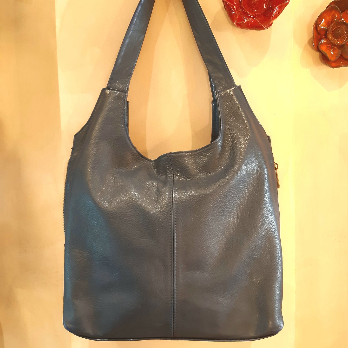 Sac cuir bleu 24-736