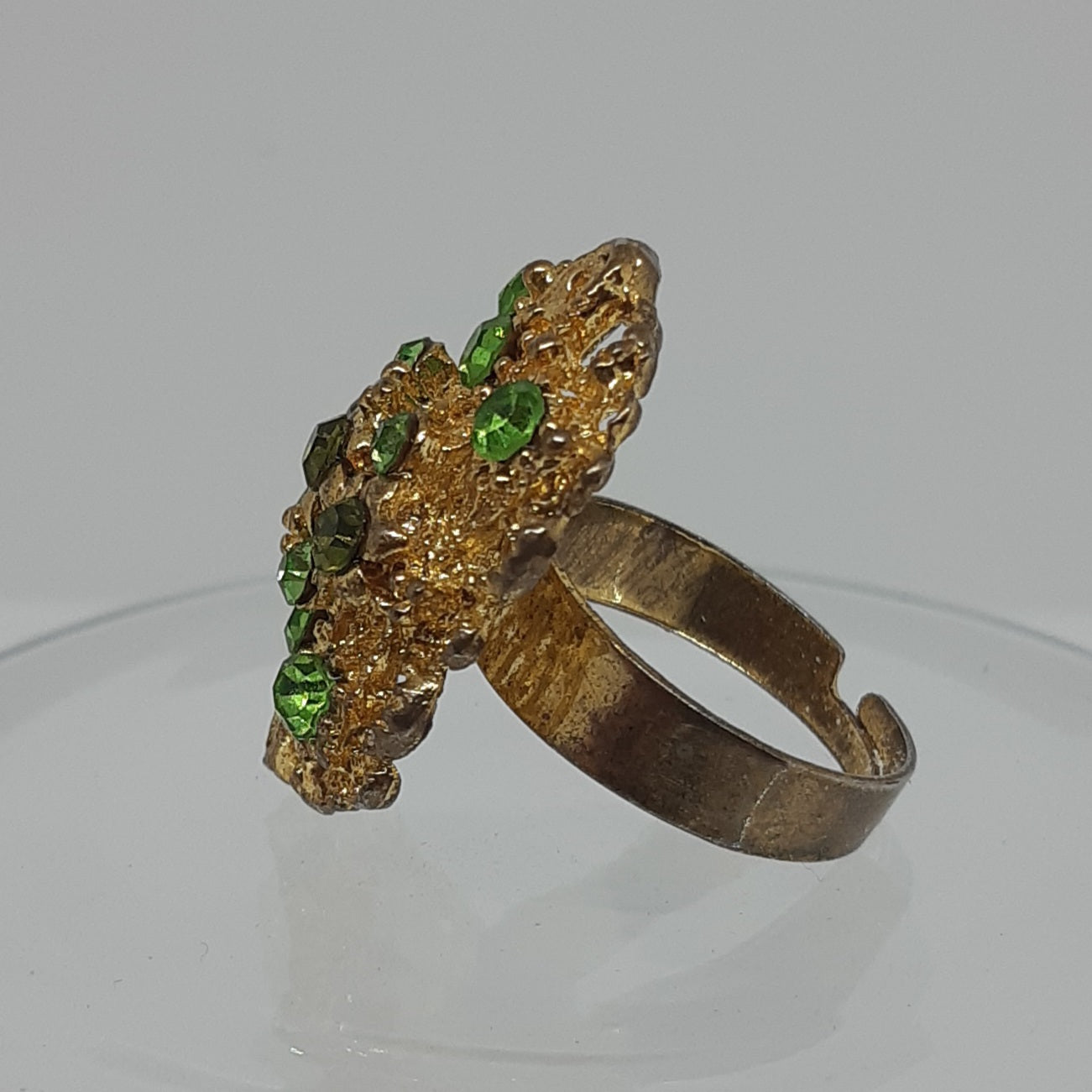 Bague strass verts 24-924